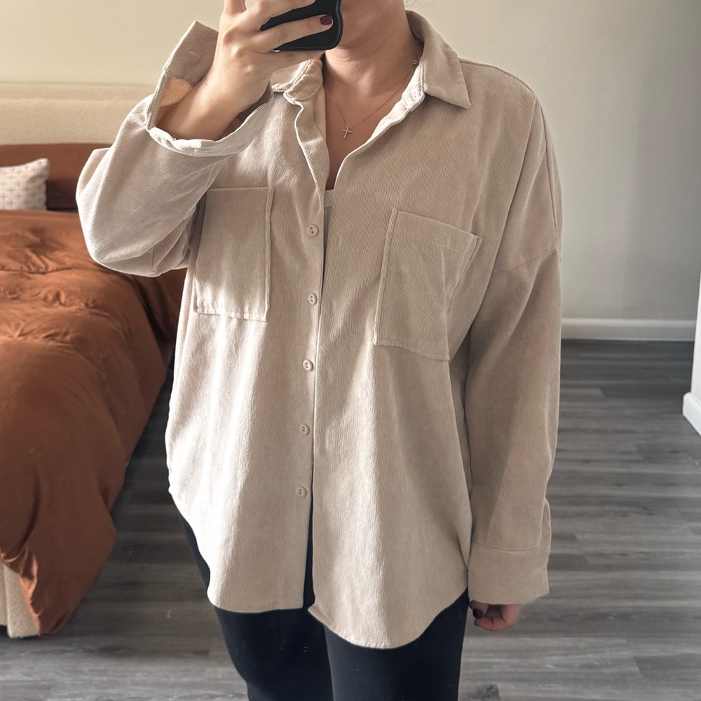 Zara Cream Textured Top